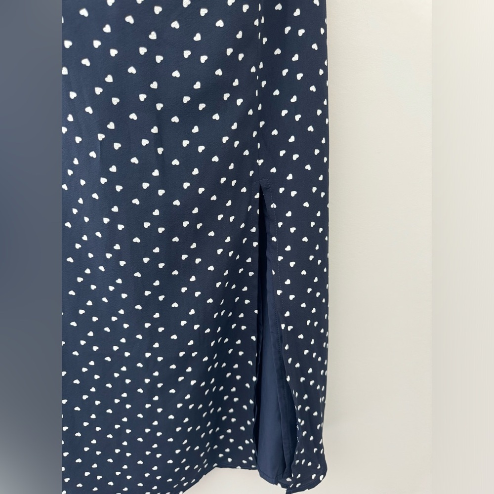 Francesca's Collections Navy and White Midi Dress - Picture 4 of 12